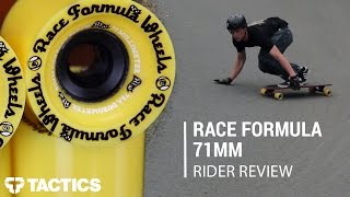 Sector 9 Race Formula 71mm Longboard Wheels Rider Review  Tacticscom [upl. by Fisa]