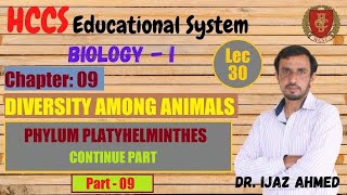 Phylum Platyhelminthes Continue  Part IX  Chapter 9  1ST YEAR  Dr IJAZ AHMED  LEC30 [upl. by Acinnor507]