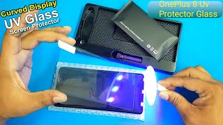 📱✨ OnePlus 8 Uv Protector Tempered Glass OBJ Quick Paste 1Min Edge To Edge Protector No Border😍💖 [upl. by Orvan647]