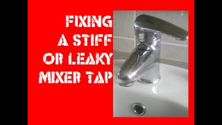 Fixing a stiff or leaking mixer tap cartridge removal and disassembly [upl. by Brottman]