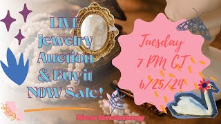 LIVE Jewelry Auction amp BIN Sale 7 PM CT 62524 [upl. by Alyahsat364]