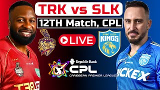 CPL LIVE  Trinbago vs St Lucia Live 12th match  TRK VS SLK Commentary  CPL 2024 Live [upl. by Dusa96]