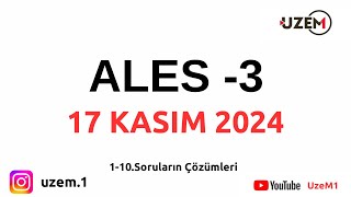 ALES 3 MATEMATİK SORU ÇÖZÜMLERİ 110 [upl. by Ivey]