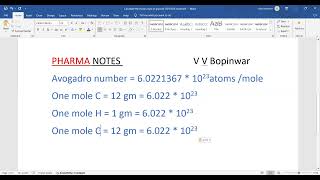 Avogadro Number  FDA Post Syllabus  Analytical Chemist amp Technical Assistant  Chemistry Class [upl. by Mersey]