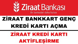 Ziraat Bankkart Genç Kredi Kartı Açma  Ziraat Kredi Kartı Aktifleştirme [upl. by Leumas]