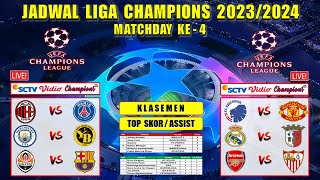 Jadwal Liga Champions 2023 Matchday 4  COPENHAGEN vs MAN UNITED  ARSENAL vs SEVILLA  PSG vs MILAN [upl. by Chalmers]