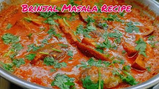 ll Brinjal Masala Recipe ll Delicious Brinjal Gravy Recipe ll South Indian Style Brinjal Recipe ll [upl. by Fleisher]