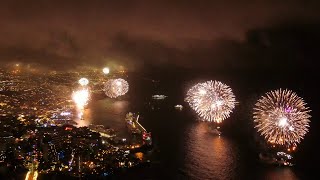 Madeira Funchal New Years Eve 2223 Drone View 4K UHD [upl. by Philips]