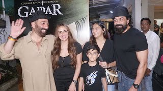 Sunny Deol amp Bobby Deol All Smlies As They Reunite With Sisters Esha Deol amp Ahana Deol For Gadar ll [upl. by Naved49]