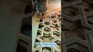 HR Stone Enterprises jali cnc stonecnc woodmarblecncmachine jalisco stone Mandir pinkstone [upl. by Ariahs]