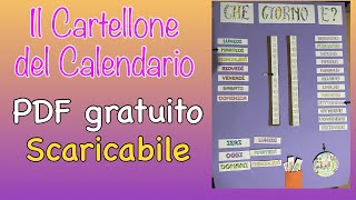 Cartellone del CALENDARIO PDF scaricabili gratuiti SCUOLA PRIMARIA [upl. by Brest]