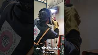 Welding Skill Test amp interview Overhead position videoarcwelding 7018🙏💟 kamalpandey viralvideo [upl. by Tyrrell]