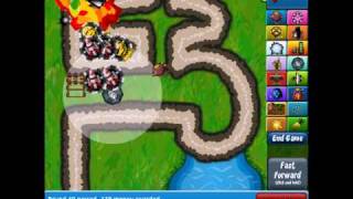 Bloons Tower Defense 4  Track 2 Hard  No Bananaavi [upl. by Dorris]