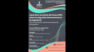 ¿Qué dicen los datos del Censo 2022 sobre la migración internacional en la Argentina [upl. by Aelram]