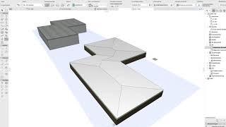 Archicad24 Mehrschicht Flachdach mit Gefälleplatten darstellen [upl. by Ecirp386]