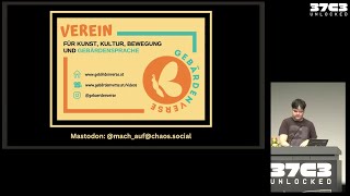 37C3  Öffnet eure Spaces für Gehörlose [upl. by Anina]