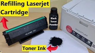 Refilling LaserJet Printers Toner Cartridge  How to refill Pantum Ink Cartridge  Complete Process [upl. by Varuag]