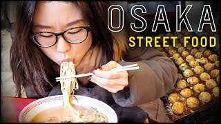 JAPANESE STREET FOOD in Osaka at Dotonbori Street [upl. by Hsejar684]