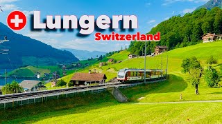 Scenic Swiss Village Lungern  Switzerland 4K  Lungernsee  Beautiful Swiss Lake [upl. by Yentrac738]