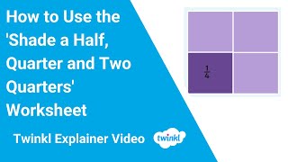 How to Use the Shade a Half Quarter and Two Quarters Worksheet [upl. by Orest]