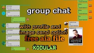 group chat aia file  free aia file  chat kodular aia file techmasteraia [upl. by Ingeberg466]