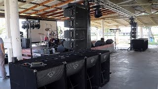 8 RCF HDL 20A Speakers amp 8 Cerwin Vega Subs  Behind the Scenes  Santa Maria Tindu Oaxaca [upl. by Bohi690]