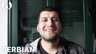 WIKITONGUES Slobodan speaking Serbian [upl. by Ettenahs]