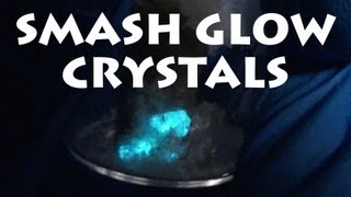 Make Blue SmashGlow Crystals Triboluminescence Demonstration [upl. by Schaaff]