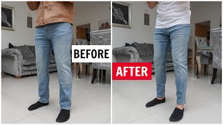 HOW TO TAILORTAPER YOUR JEANS amp PANTS  Mens Fashion Tips [upl. by Charleen]