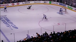 NHL Referee Wes McCauley falls dramatically [upl. by Aidroc153]