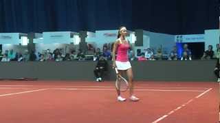 Match ball Anastasia Pivovarova vs Dinah Pfizenmaier  Porsche Tennis Grand prix 2012 [upl. by Nosahc]