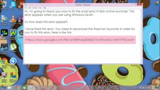 How to Fix Script Error in Ran Online Launcher [upl. by Tayyebeb118]