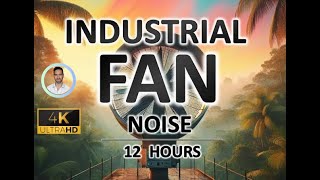 Industrial Fan Noise  12 Hours BLACK SCREEN  Study Sleep Tinnitus Relief and Focus [upl. by Leinod]