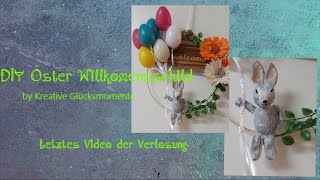 DIY Osterhasen Türschild deko ostern diy verlosung [upl. by Darleen]