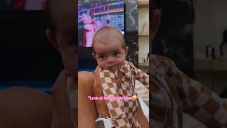 Baby Dances To Daddy Singing [upl. by Ellehcer]