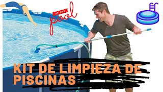 Kit de limpieza basico para piscinas barre fondo SACAHOJAS  kristal clear pool Review [upl. by Anihtyc]