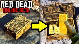 SECRET GOLD TREASURE AND MONEY LOCATION in Red Dead Redemption 2 Online Easy Money RDR2 Online [upl. by Aenil]