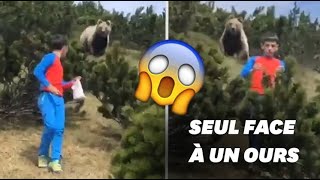 Lincroyable sangfroid dun enfant suivi par un ours en Italie [upl. by Hector]