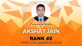 Mock Interview of All India Rank2 Akshat Jain IAS Topper 2018 at Vajirao and Reddy Institute [upl. by Bernardina]