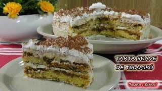 TARTA SUAVE DE TIRAMISÚ muy fácil Sin Horno o Con Horno tu eliges como la haces [upl. by Theurer251]