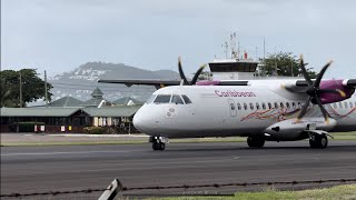 Caribbean Airlines Exciting Arrival and Departure in St Lucia [upl. by Henghold]