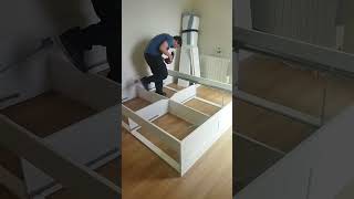 Montage rapide lit BRIMNES Ikea 160x200 avec rangement [upl. by Messere303]