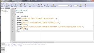 HOW TO FIND THE Nth TERM OF A ARITHMETIC PROGRESSION IN C [upl. by Ainel592]