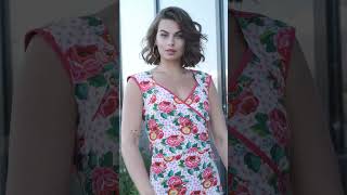 Dress Summer Cross Long Lush Roses fashion fashionstyle [upl. by Subocaj]