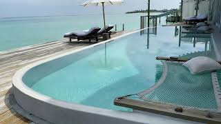 Soneva Jani Maldives  Maldives life art  enjoying one bedroom water villa with slide  room tour [upl. by Annasor]