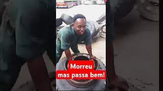 Incrível Testa de Aço Dos Pneus borracheiro comedia video videocacetada borracharia acidente [upl. by Nellek]