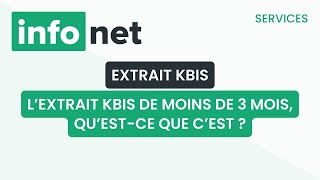 L’extrait Kbis de moins de 3 mois qu’estce que c’est  définition aide lexique explication [upl. by Aruasor]