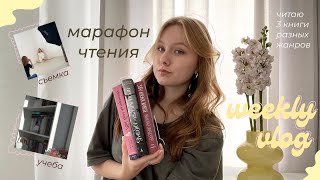 спокойные дни  марафон чтения книг 🍂🧺 читаю три книги разных жанров [upl. by Awahsoj672]