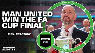 FULL REACTION Manchester United WINS the FA Cup Final 🏆 Erik ten Hags last match with UTD 🤔 [upl. by Jany401]