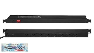 VEVOR 19quot 1U PDU 8 Outlets Rack Mount Power Strip Surge Overload Review [upl. by Essyle]